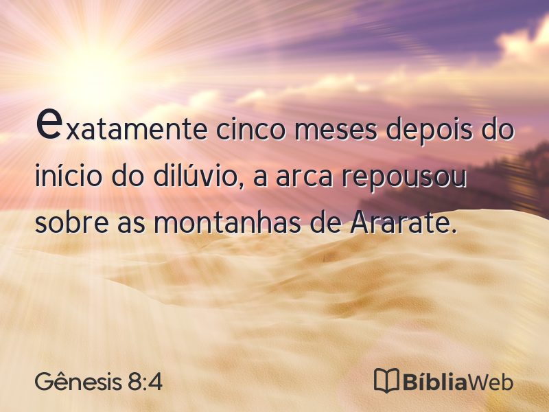 Gênesis 8:4 em imagem para compartilhar