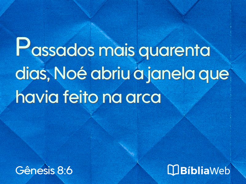 Gênesis 8:6 em imagem para compartilhar