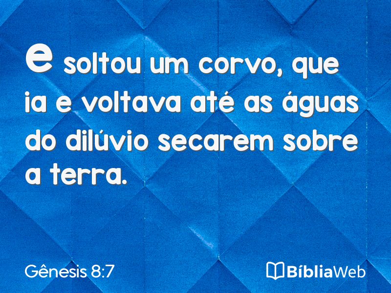 Gênesis 8:7 em imagem para compartilhar