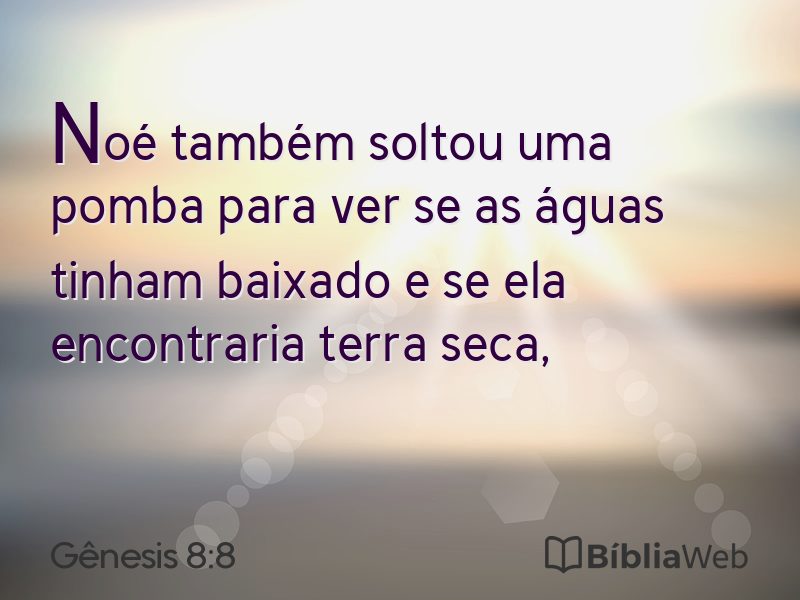 Gênesis 8:8 em imagem para compartilhar
