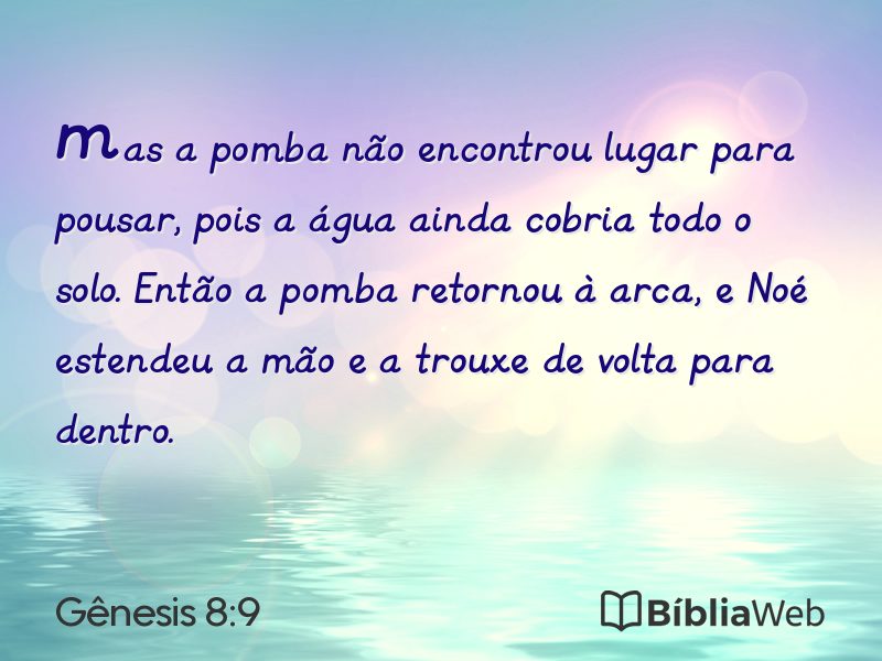 Gênesis 8:9 em imagem para compartilhar