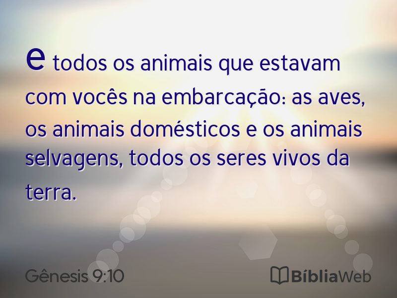 Gênesis 9:10 em imagem para compartilhar