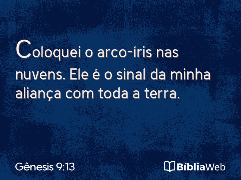 Gênesis 9:13 em imagem para compartilhar