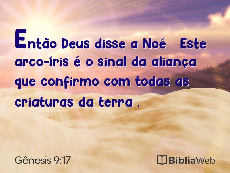 Gênesis 9:17 em imagem para compartilhar