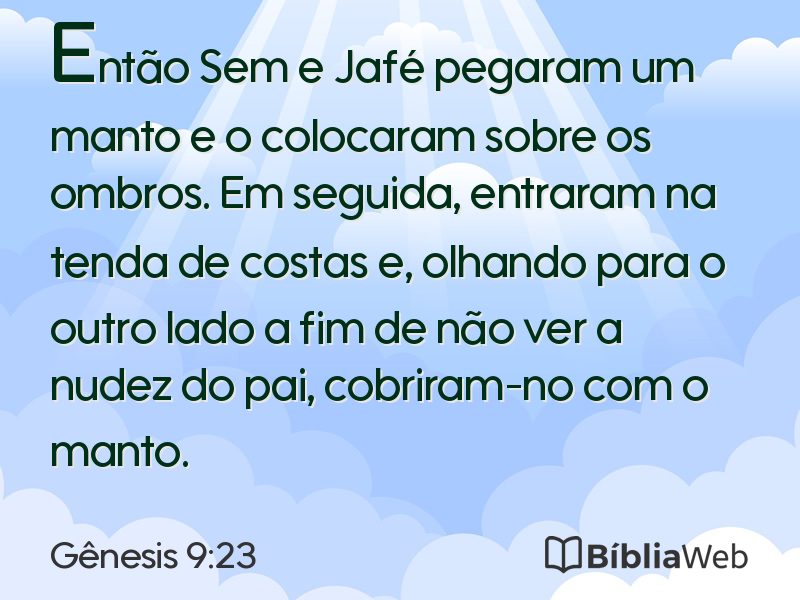 Gênesis 9:23 em imagem para compartilhar