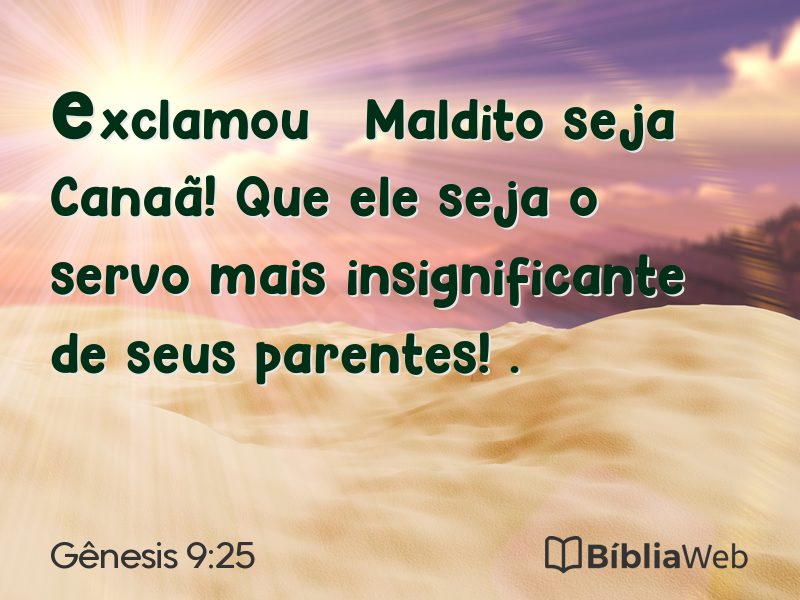 Gênesis 9:25 em imagem para compartilhar