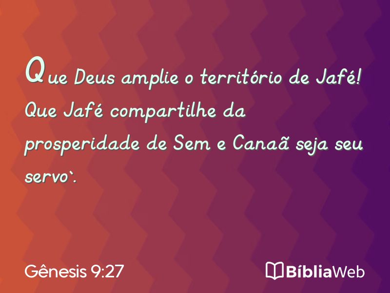 Gênesis 9:27 em imagem para compartilhar