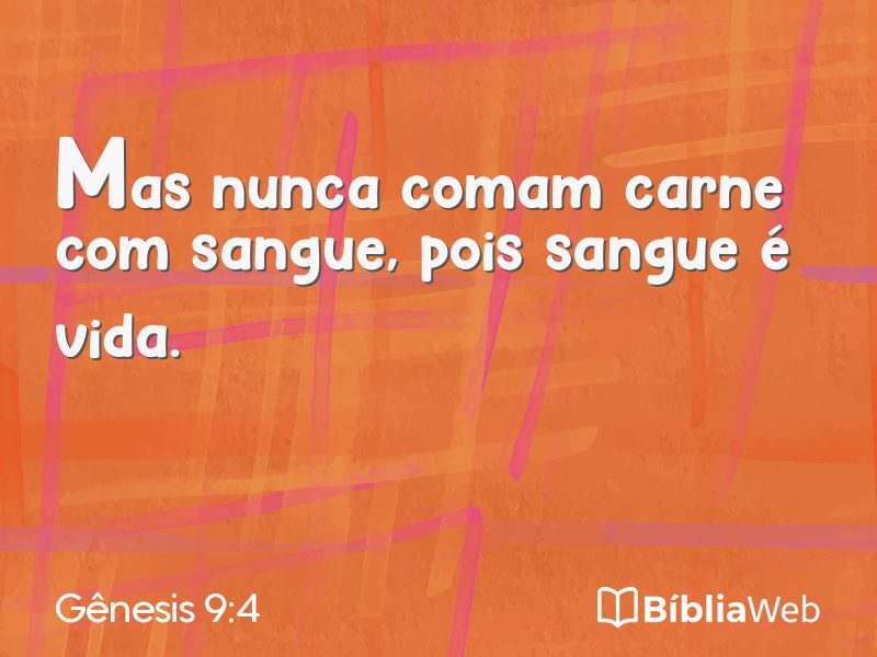 Gênesis 9:4 em imagem para compartilhar