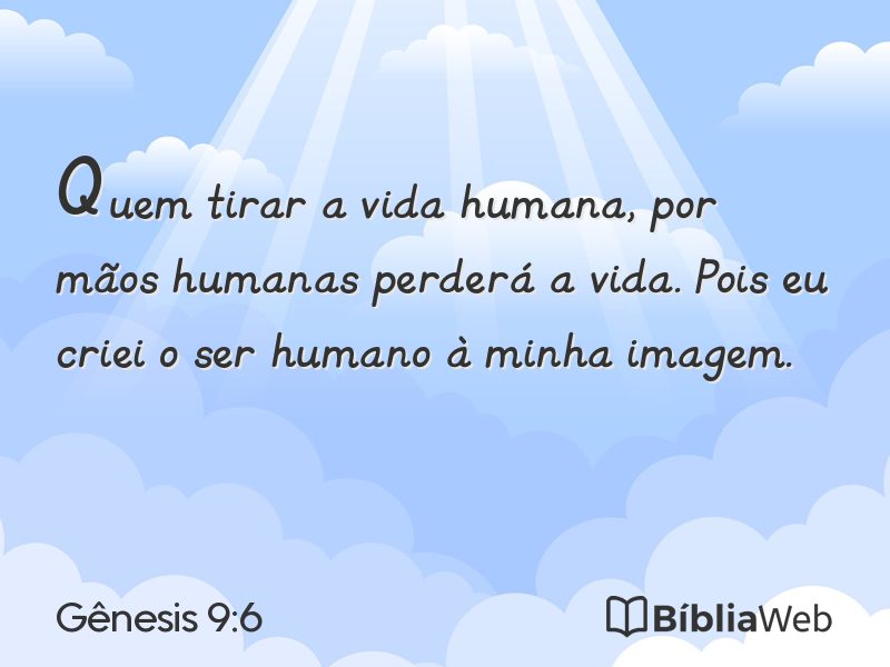 Gênesis 9:6 em imagem para compartilhar