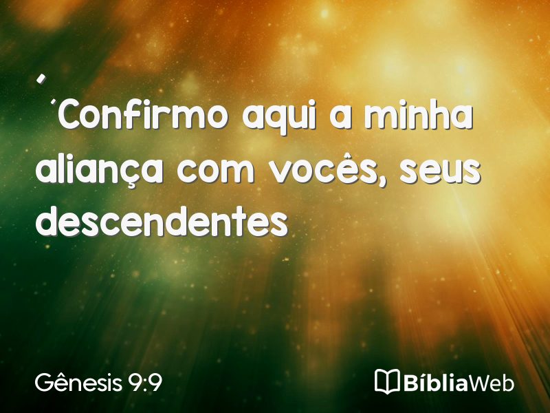 Gênesis 9:9 em imagem para compartilhar
