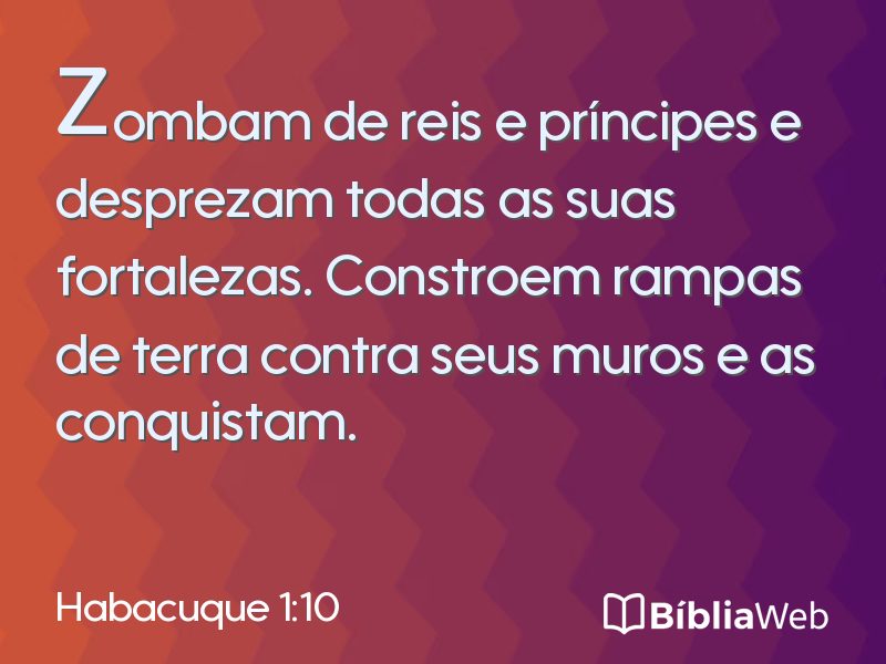 Habacuque 1:10 em imagem para compartilhar