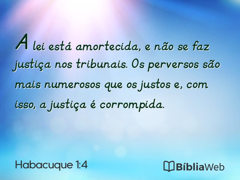 Habacuque 1:4 em imagem para compartilhar