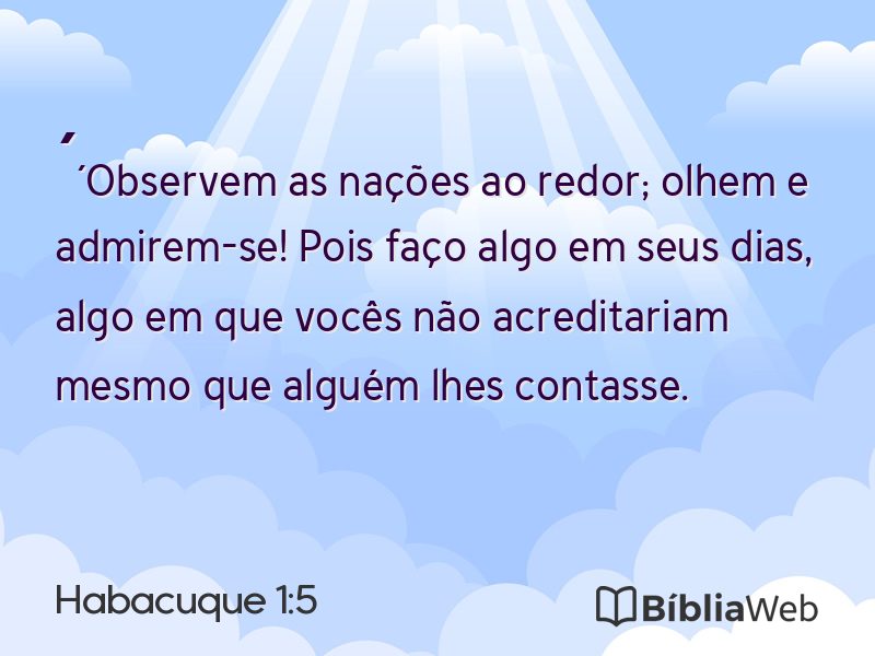 Habacuque 1:5 em imagem para compartilhar
