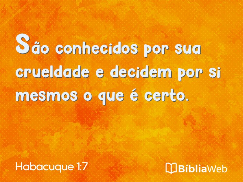 Habacuque 1:7 em imagem para compartilhar