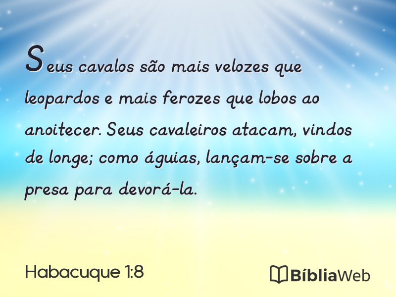 Habacuque 1:8 em imagem para compartilhar