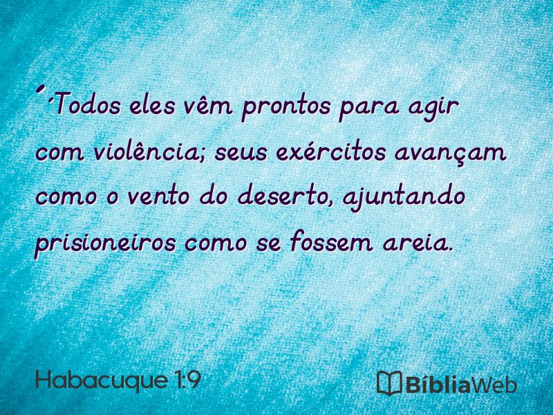 Habacuque 1:9 em imagem para compartilhar