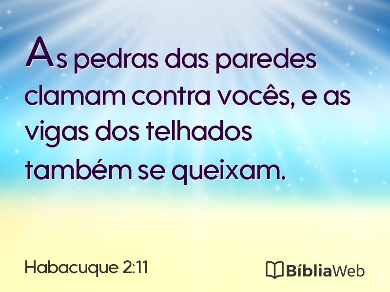 Habacuque 2:11 em imagem para compartilhar
