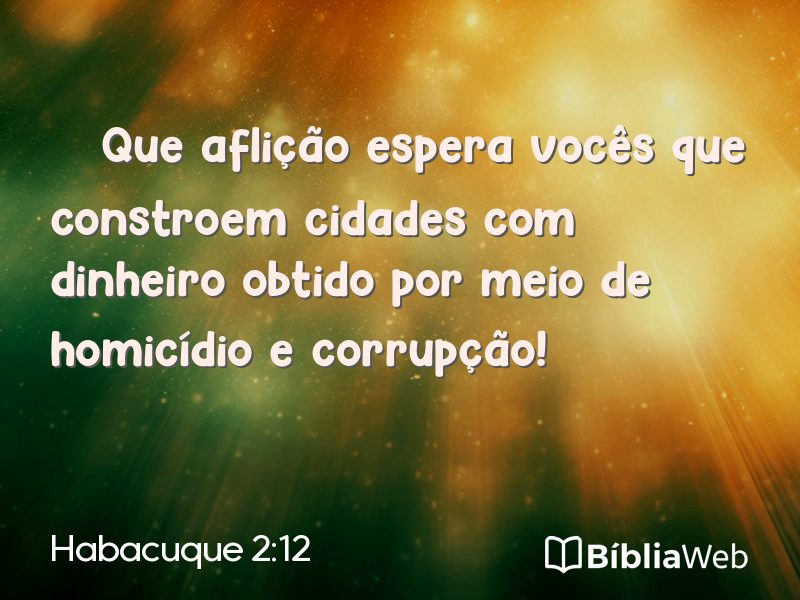 Habacuque 2:12 em imagem para compartilhar