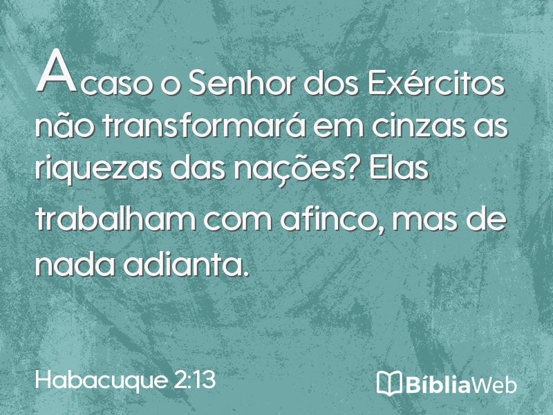 Habacuque 2:13 em imagem para compartilhar