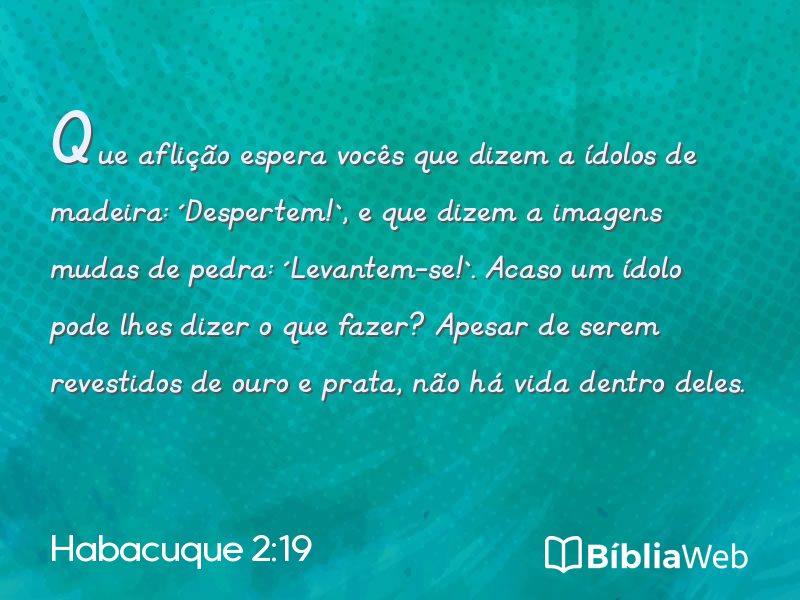 Habacuque 2:19 em imagem para compartilhar
