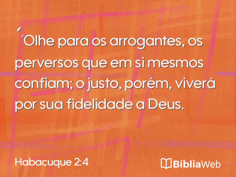 Habacuque 2:4 em imagem para compartilhar