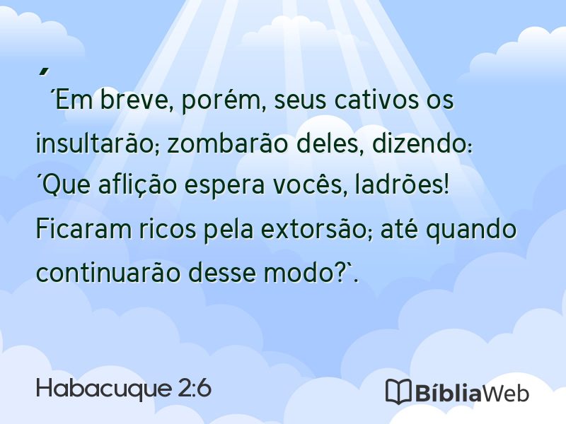 Habacuque 2:6 em imagem para compartilhar