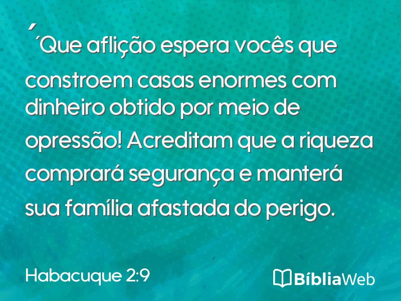 Habacuque 2:9 em imagem para compartilhar
