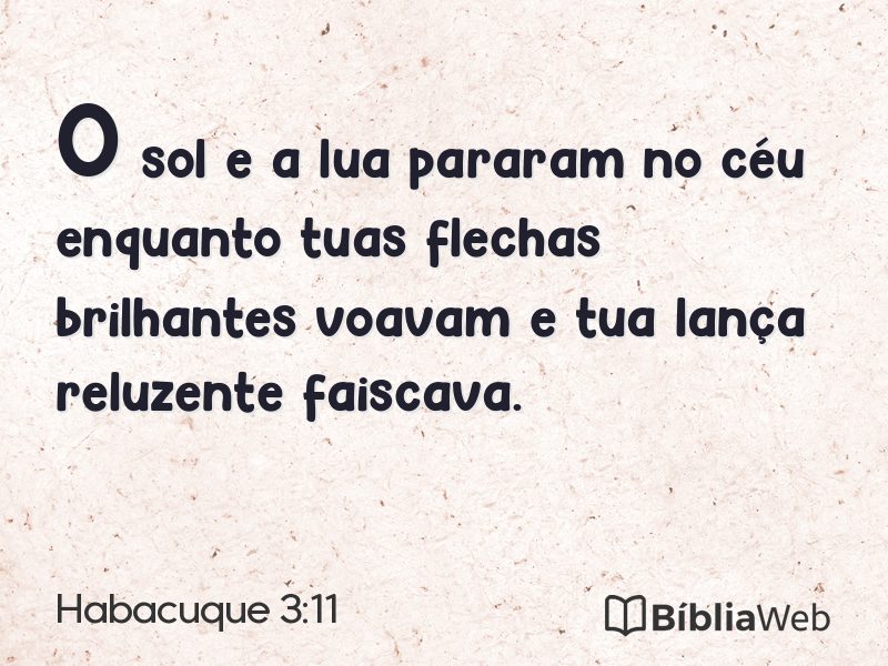 Habacuque 3:11 em imagem para compartilhar