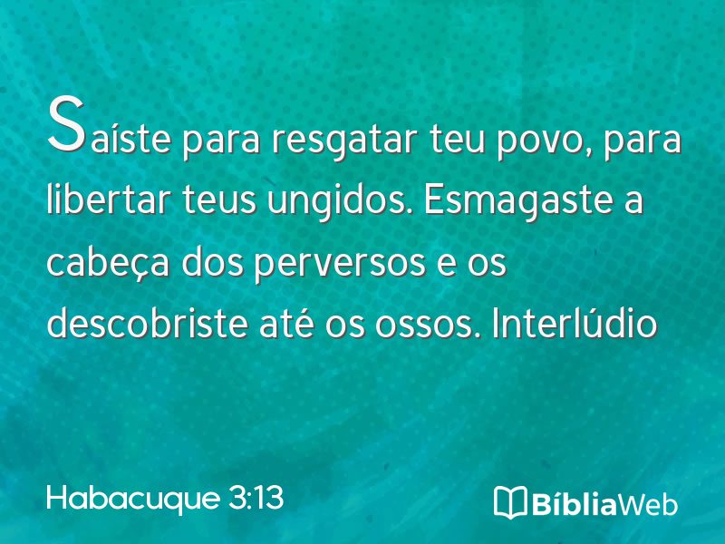 Habacuque 3:13 em imagem para compartilhar