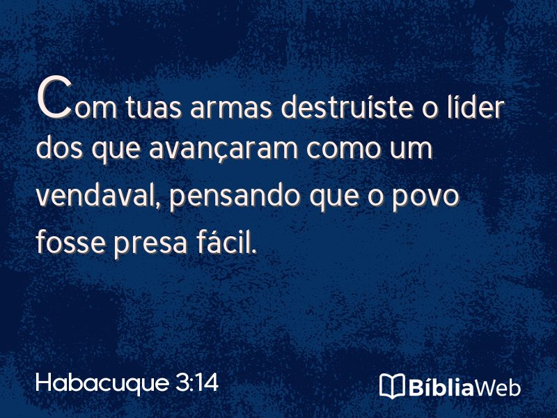 Habacuque 3:14 em imagem para compartilhar