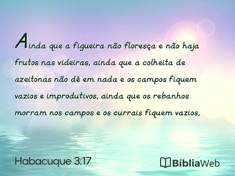 Habacuque 3:17 em imagem para compartilhar