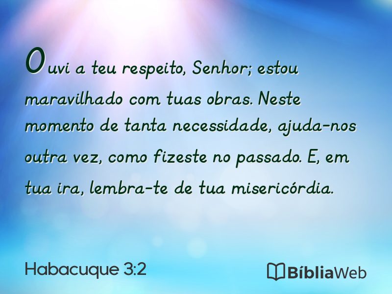 Habacuque 3:2 em imagem para compartilhar