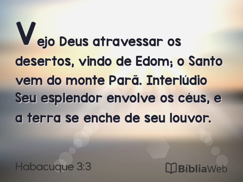 Habacuque 3:3 em imagem para compartilhar