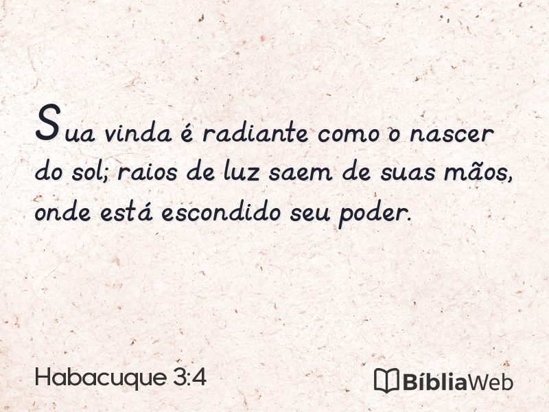 Habacuque 3:4 em imagem para compartilhar