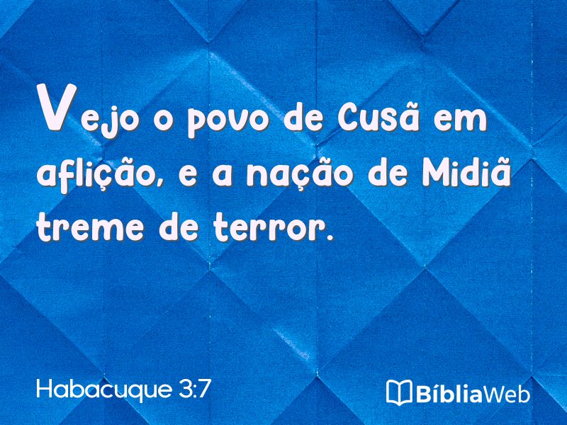 Habacuque 3:7 em imagem para compartilhar