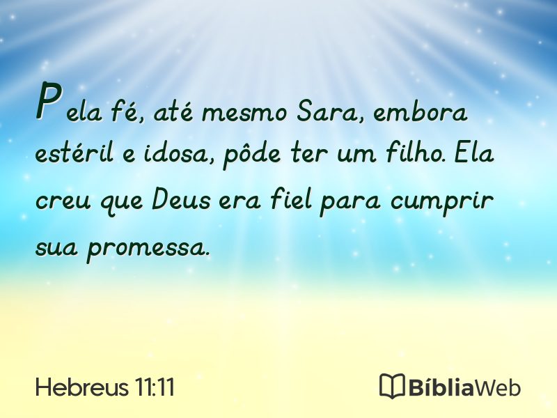 Hebreus 11:11 em imagem para compartilhar