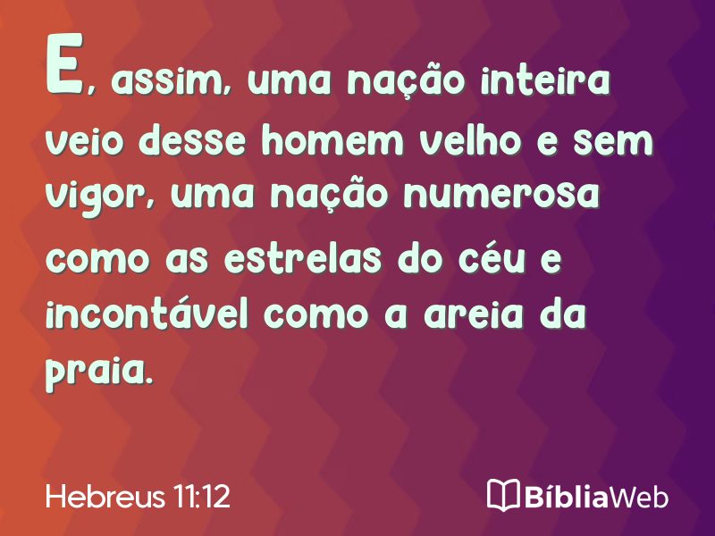 Hebreus 11:12 em imagem para compartilhar