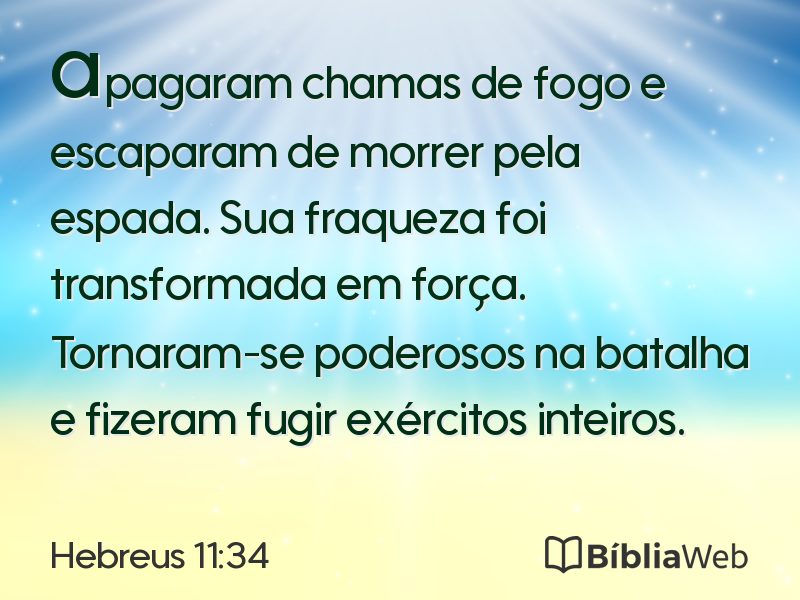 Hebreus 11:34 em imagem para compartilhar