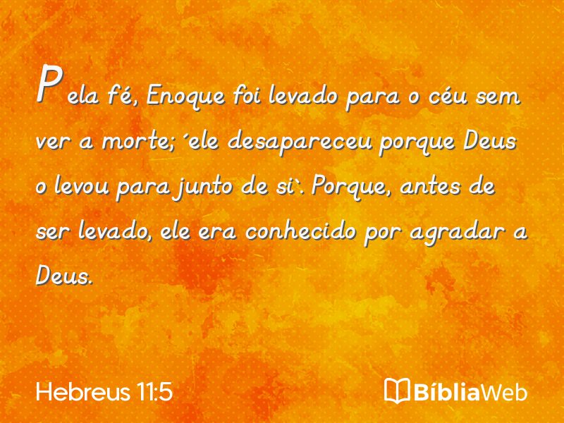 Hebreus 11:5 em imagem para compartilhar