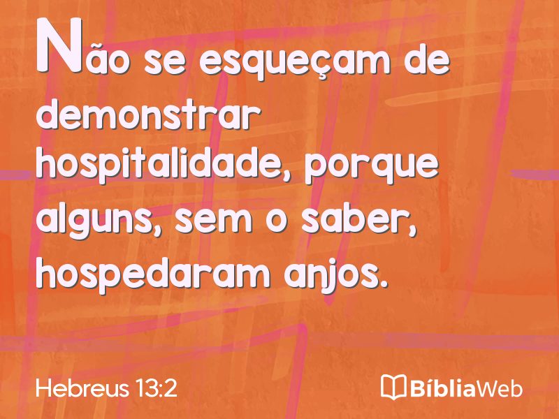 Hebreus 13:2 em imagem para compartilhar