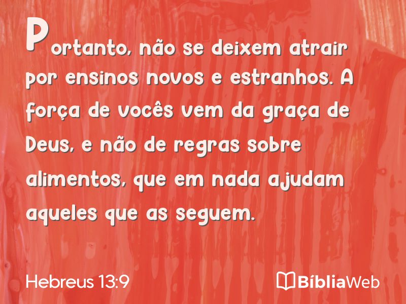 Hebreus 13:9 em imagem para compartilhar