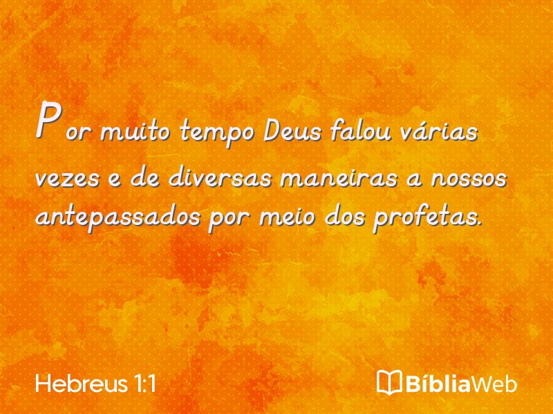 Hebreus 1:1 em imagem para compartilhar