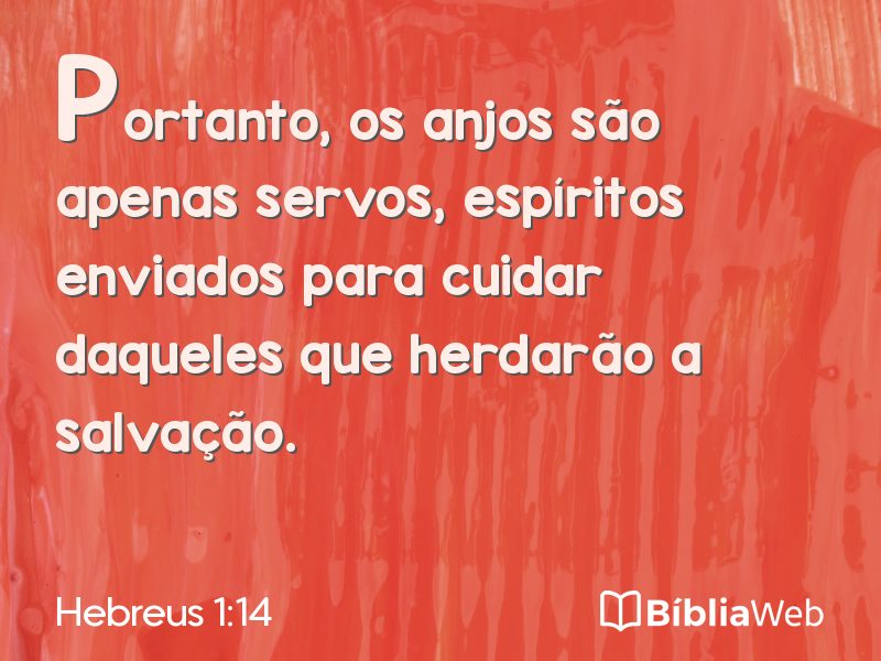 Hebreus 1:14 em imagem para compartilhar