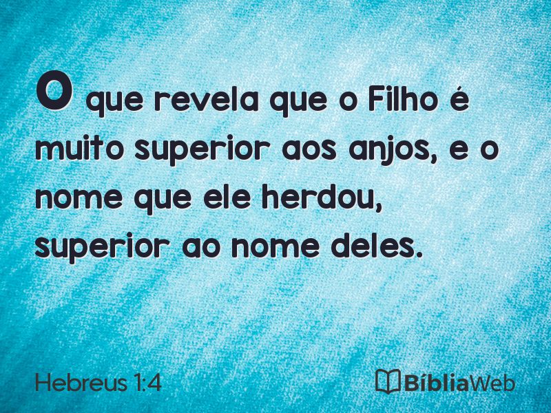 Hebreus 1:4 em imagem para compartilhar
