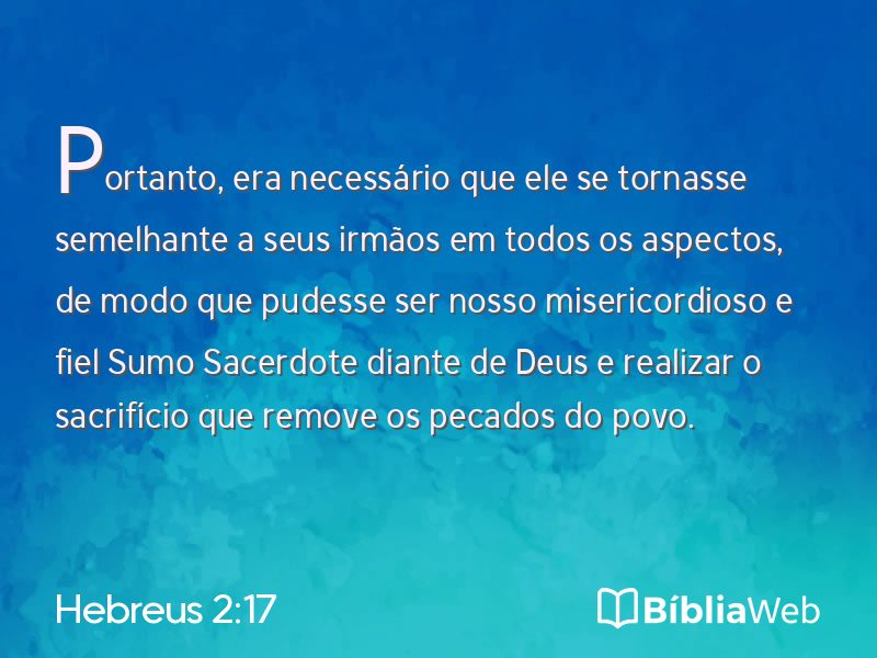 Hebreus 2:17 em imagem para compartilhar