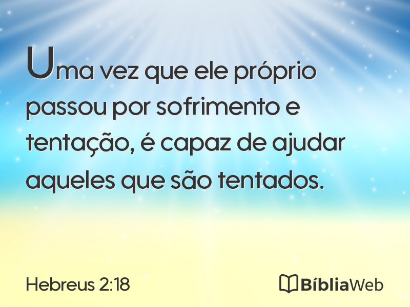 Hebreus 2:18 em imagem para compartilhar