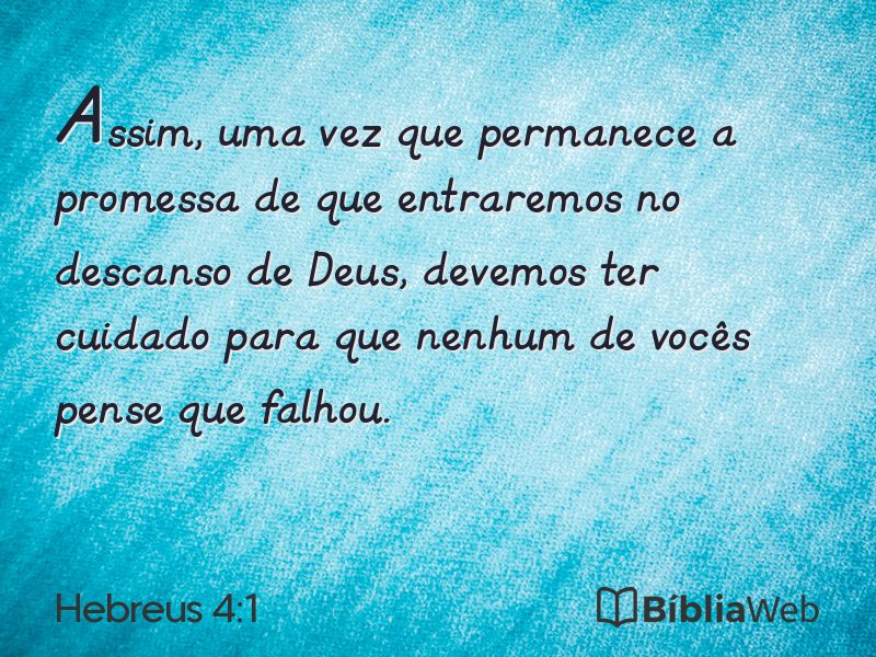 Hebreus 4:1 em imagem para compartilhar