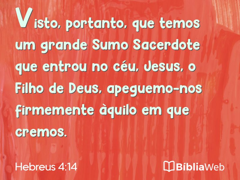 Hebreus 4:14 em imagem para compartilhar