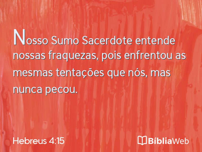 Hebreus 4:15 em imagem para compartilhar