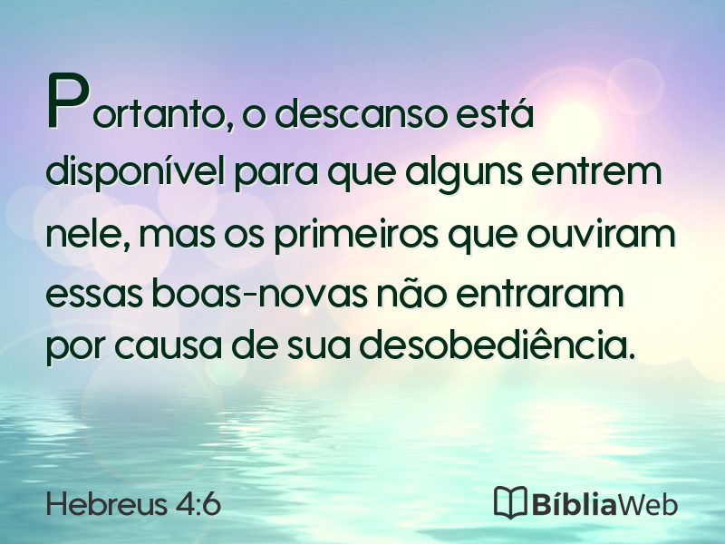 Hebreus 4:6 em imagem para compartilhar
